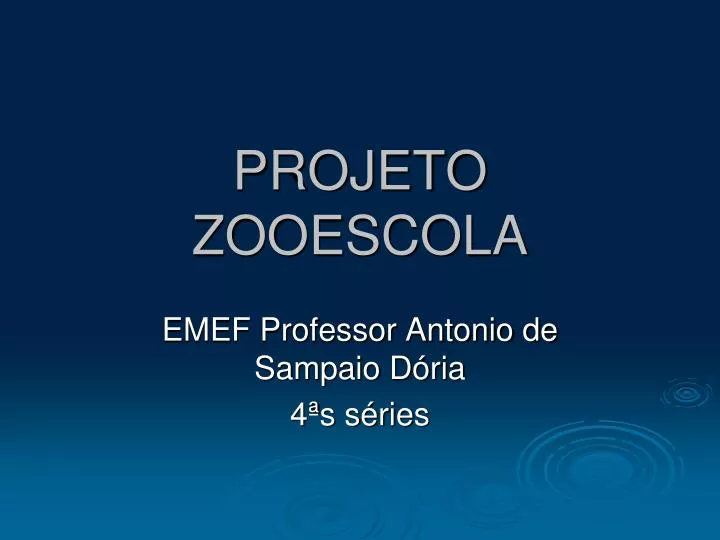 projeto zooescola
