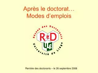 apr s le doctorat modes d emplois