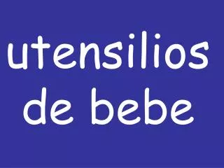 utensilios de bebe