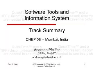 Software Tools and Information System Track Summary