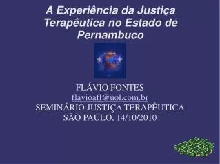 A Experiência da Justiça Terapêutica no Estado de Pernambuco