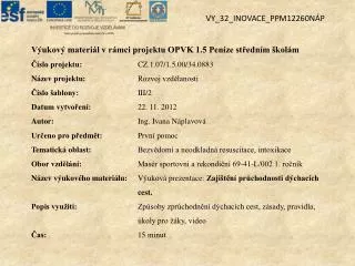 vy 32 inovace ppm12260n p