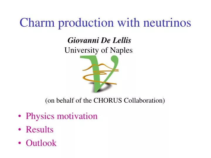 charm production with neutrinos