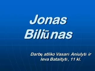 jonas bili nas