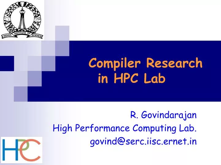 compiler research in hpc lab