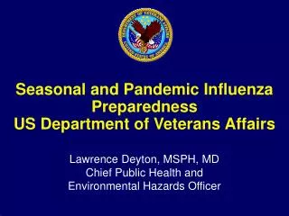 Seasonal and Pandemic Influenza Preparedness US Department of Veterans Affairs