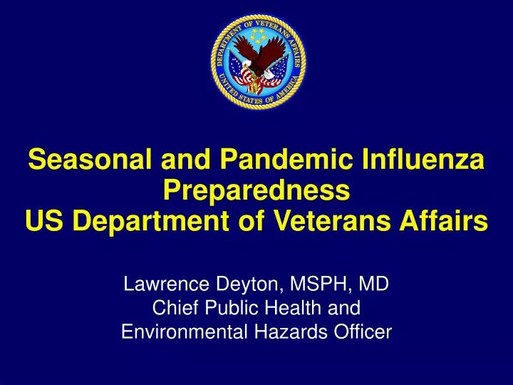 seasonal and pandemic influenza preparedness us department of veterans affairs
