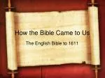 How the Bible Came to Us - slide 1