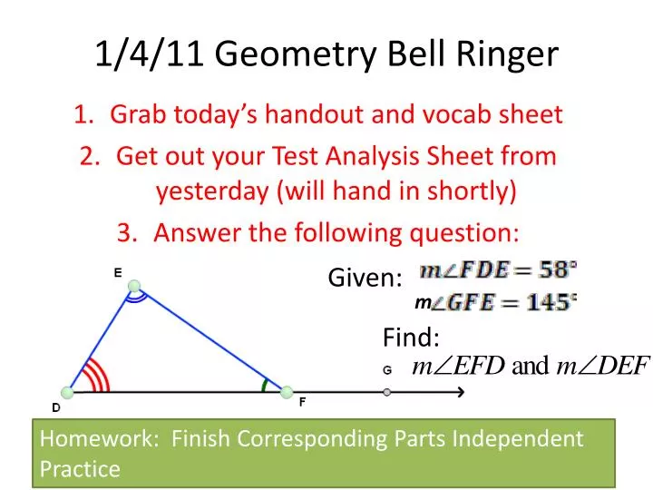 1 4 11 geometry bell ringer