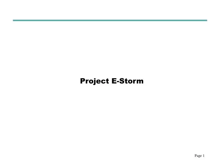 project e storm