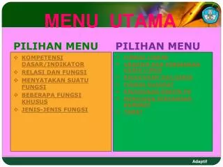 menu utama