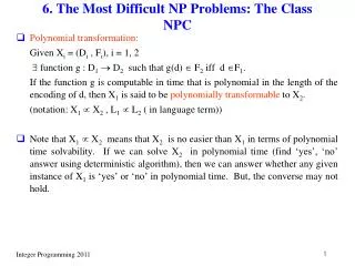 6. The Most Difficult NP Problems: The Class NPC