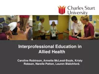 Interprofessional Education in Allied Health