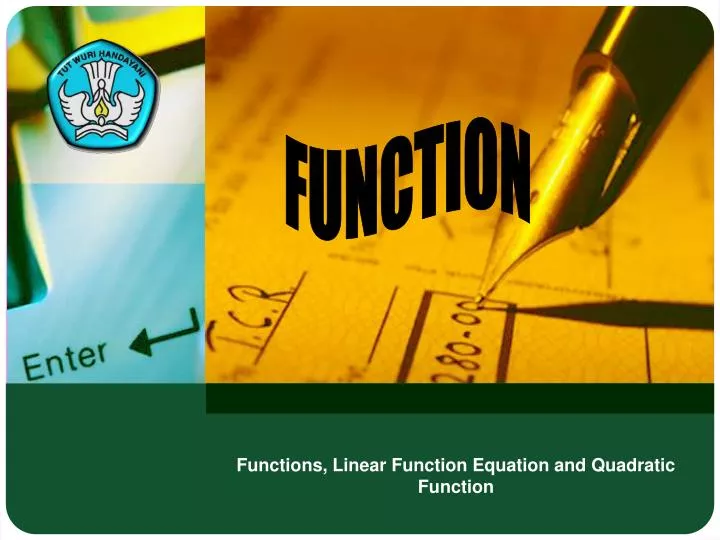 functions linear function equation and quadratic function