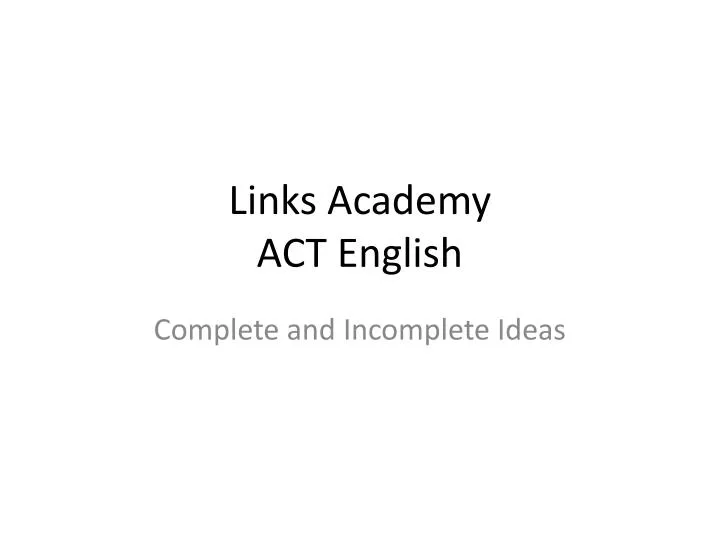 links academy act english