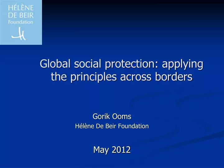 global social protection applying the principles across borders