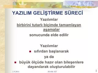 yazilim gel t rme s rec