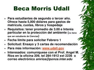 beca morris udall