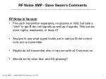 RF Noise XMP - Dave Swain's Comments