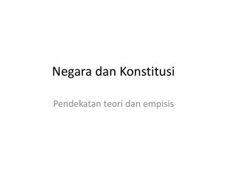 negara dan konstitusi
