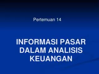 informasi pasar dalam analisis keuangan