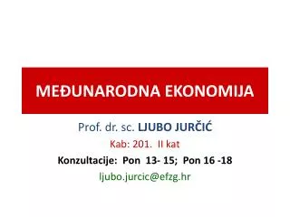 me unarodna ekonomija