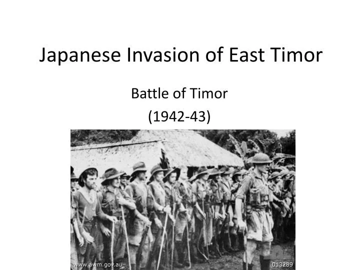 japanese invasion of east timor