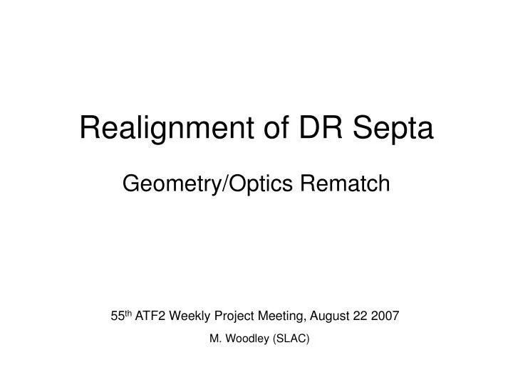 realignment of dr septa