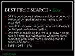 BEST FIRST SEARCH - BeFS