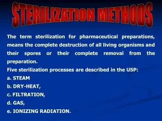 STERILIZATION METHODS