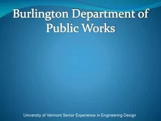 Burlington Department of Public Works