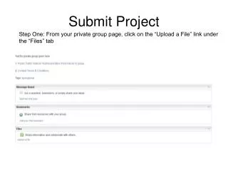Submit Project