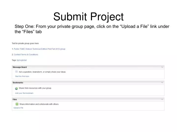 submit project