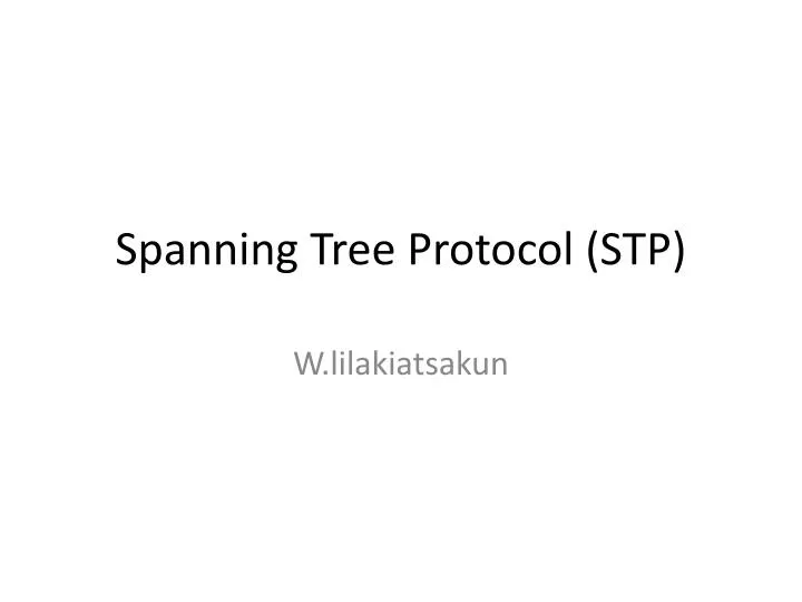 spanning tree protocol stp
