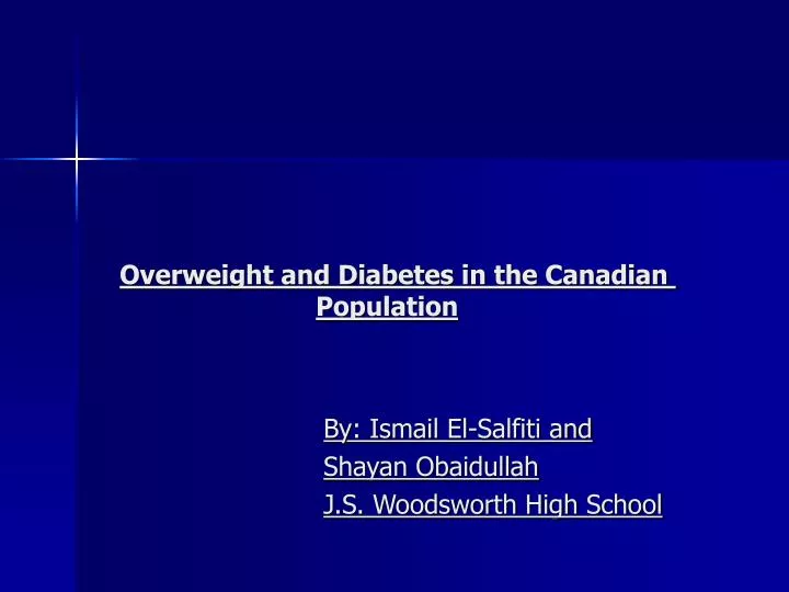 overweight and diabetes in the canadian population
