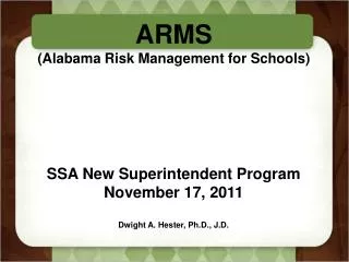 ARMS (Alabama Risk Management for Schools)