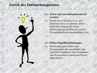 zweck des datenschutzgesetzes