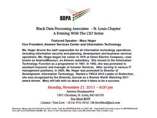 Black Data Processing Associates - St. Louis Chapter A Evening With The CIO Series