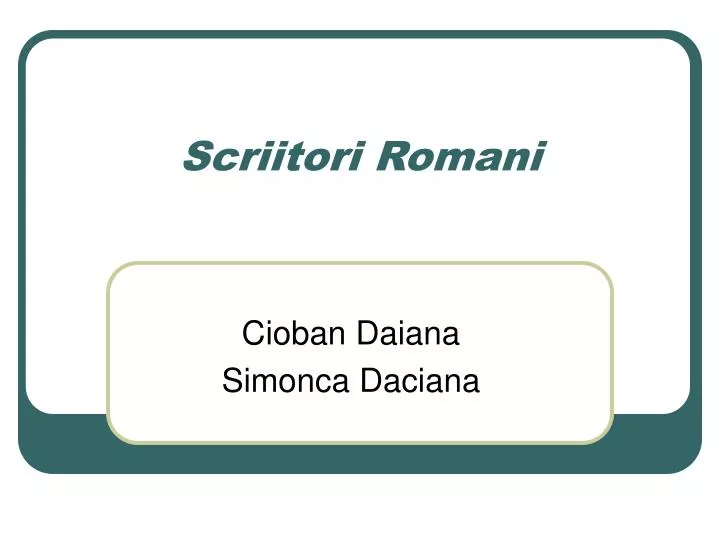 scriitori romani