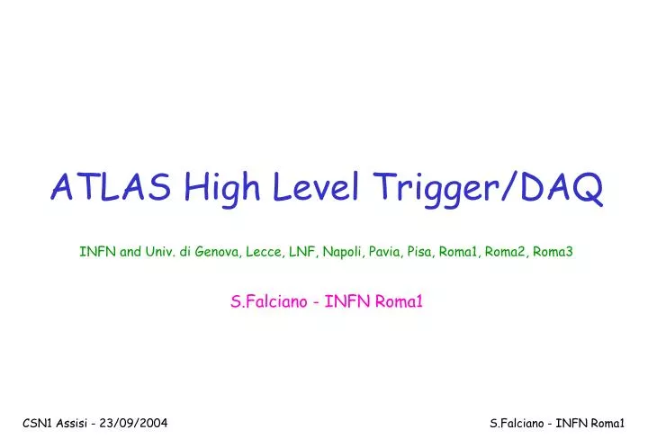 atlas high level trigger daq
