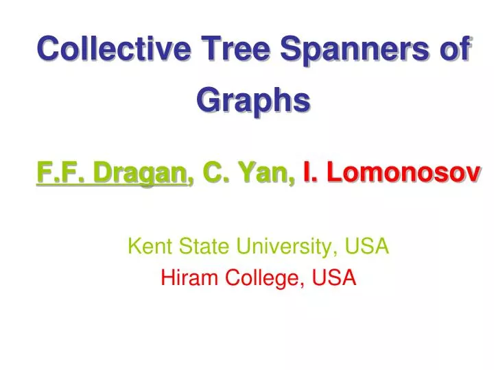 collective tree spanners of graphs