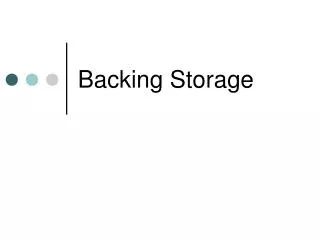 Backing Storage