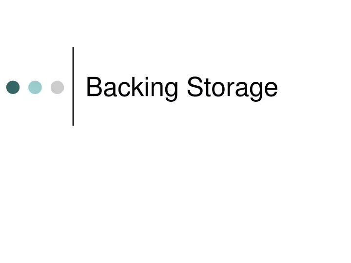 backing storage