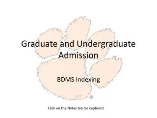 Graduate and Undergraduate Admission