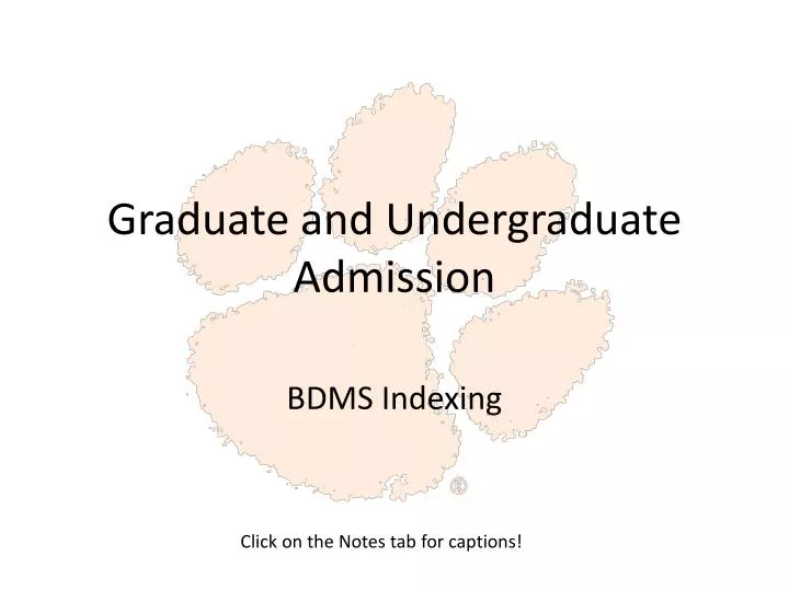 graduate and undergraduate admission