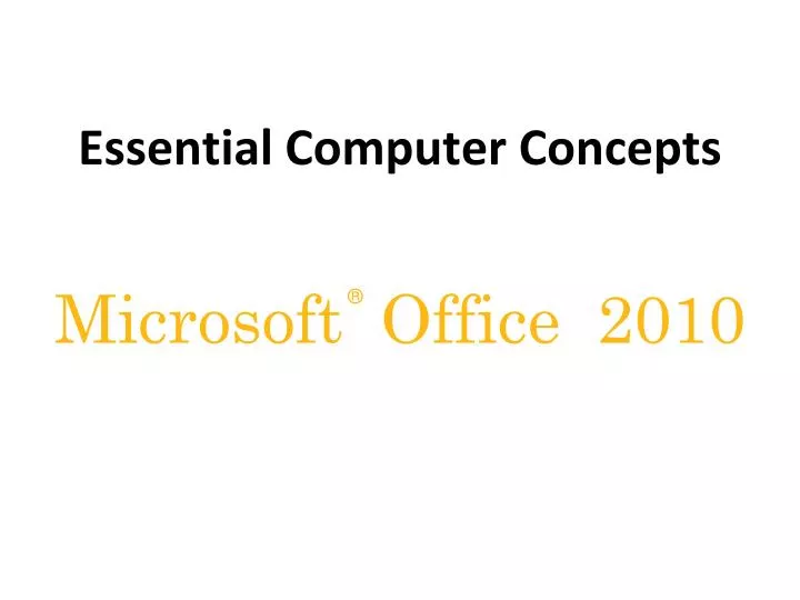 essential computer concepts