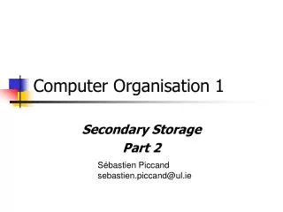 Computer Organisation 1