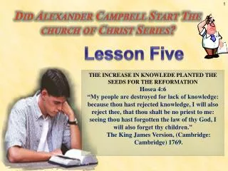 Did Alexander Campbell Start The church of Christ Series?