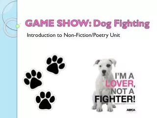 GAME SHOW: Dog Fighting