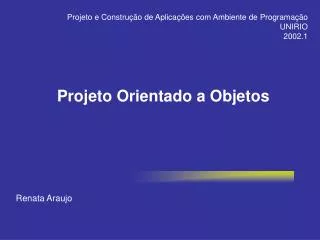 projeto orientado a objetos